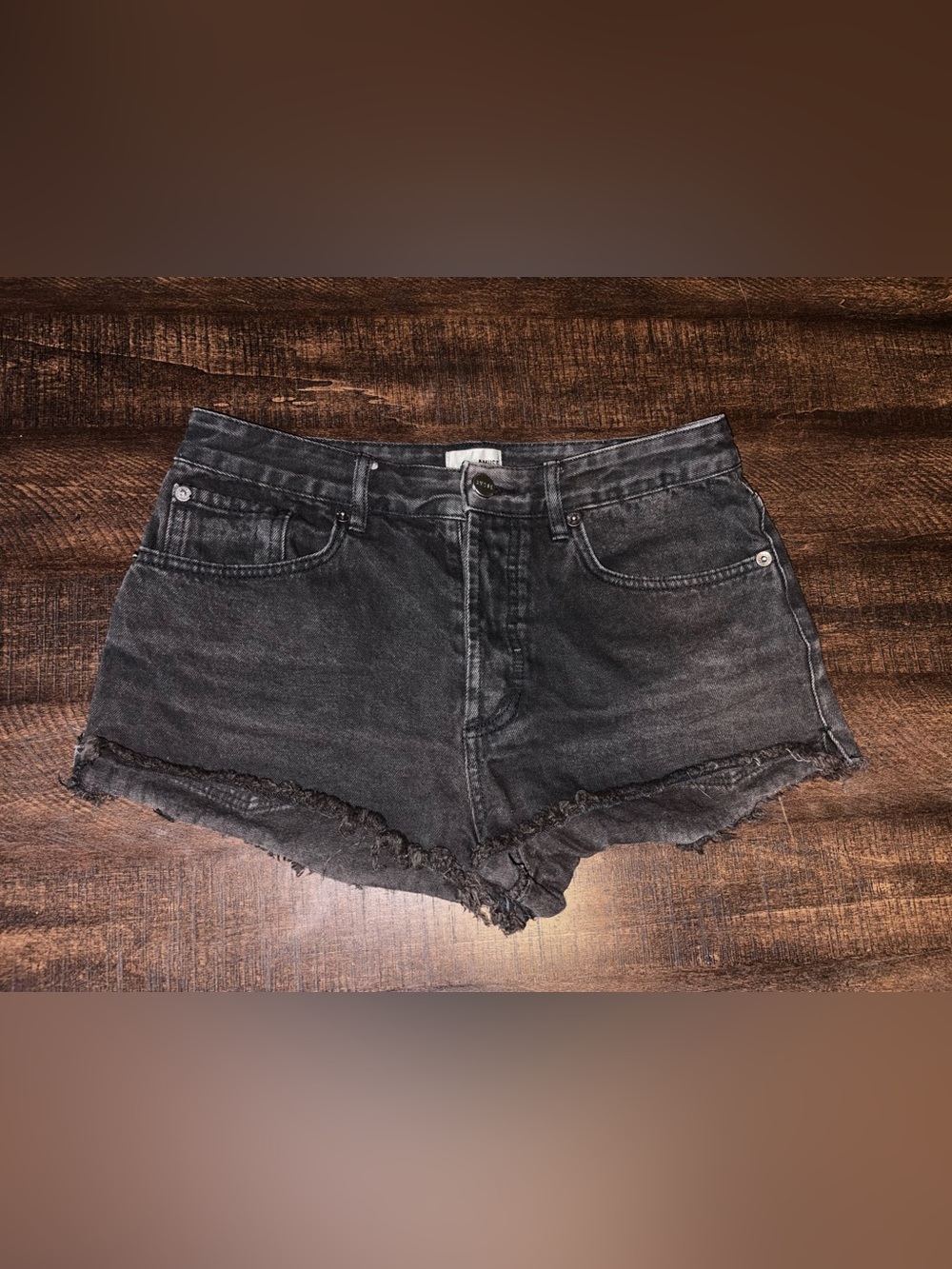 Women's Black Denim Cutoff Shorts